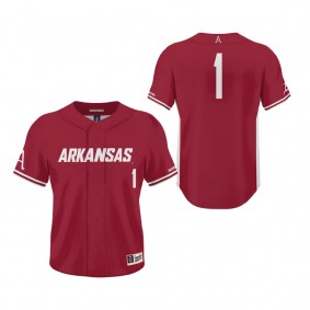 #1 Arkansas Razorbacks ProSphere Baseball Jersey Cardinal