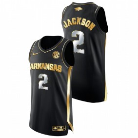 Vance Jackson Arkansas Razorbacks Black Golden Edition College Basketball Jersey