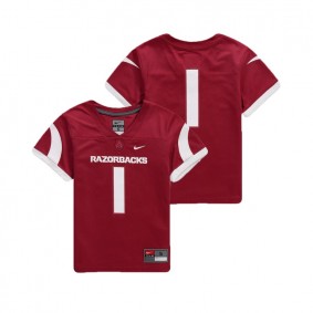 Youth Arkansas Razorbacks Nike #1 Cardinal College Football Team Replica Jersey